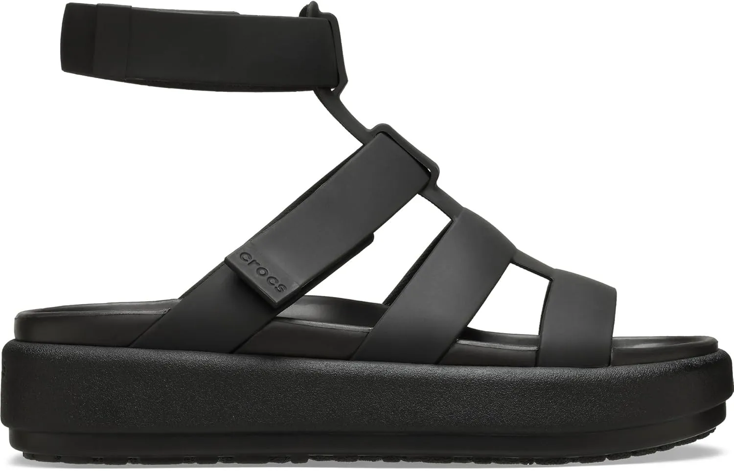Crocs Women's Brooklyn Luxe Gladiator Platform Sandals, Black