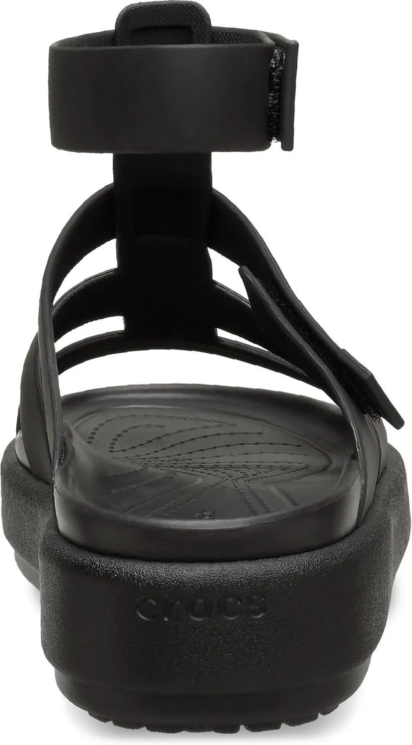 Crocs Women's Brooklyn Luxe Gladiator Platform Sandals, Black