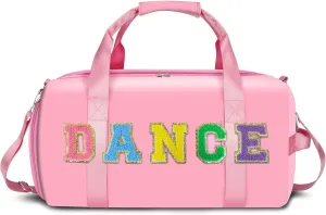 Dance Bag Girls, Cute Duffle bag for Girls, Gymnastics Sports Bag for Kids with Shoe Compartments