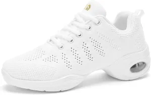 Dance Shoes for Women Jazz Shoes Women Dance Sneakers Breathable Air Cushion Split Sole Athletic Walking Dance Shoes Platform Shoe