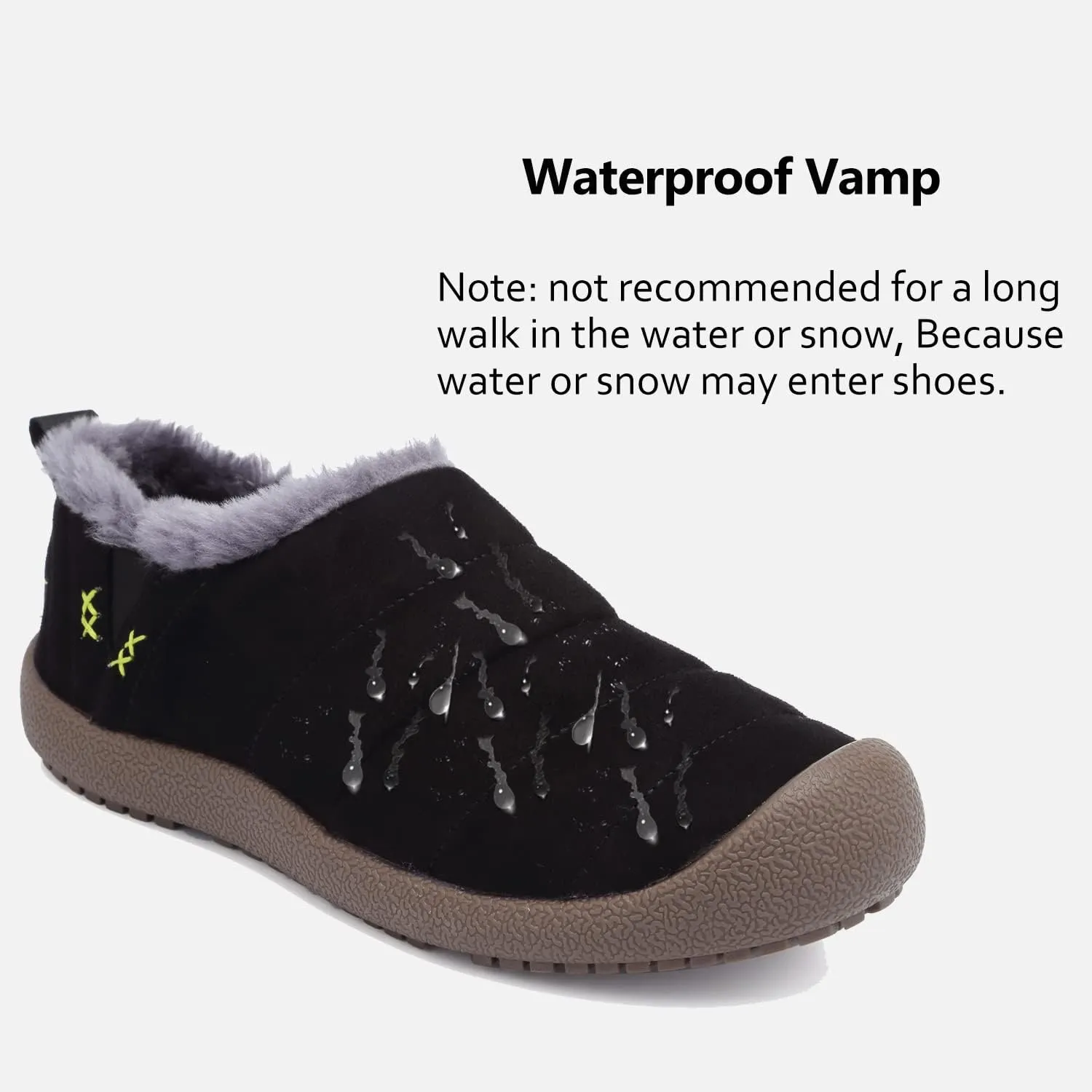 DimaiGlobal Men's Snow Boots Winter Boots Warm Ankle Boots Slip On Fur Lined Booties Water Resistant Outdoor Walking Shoes 6-13US