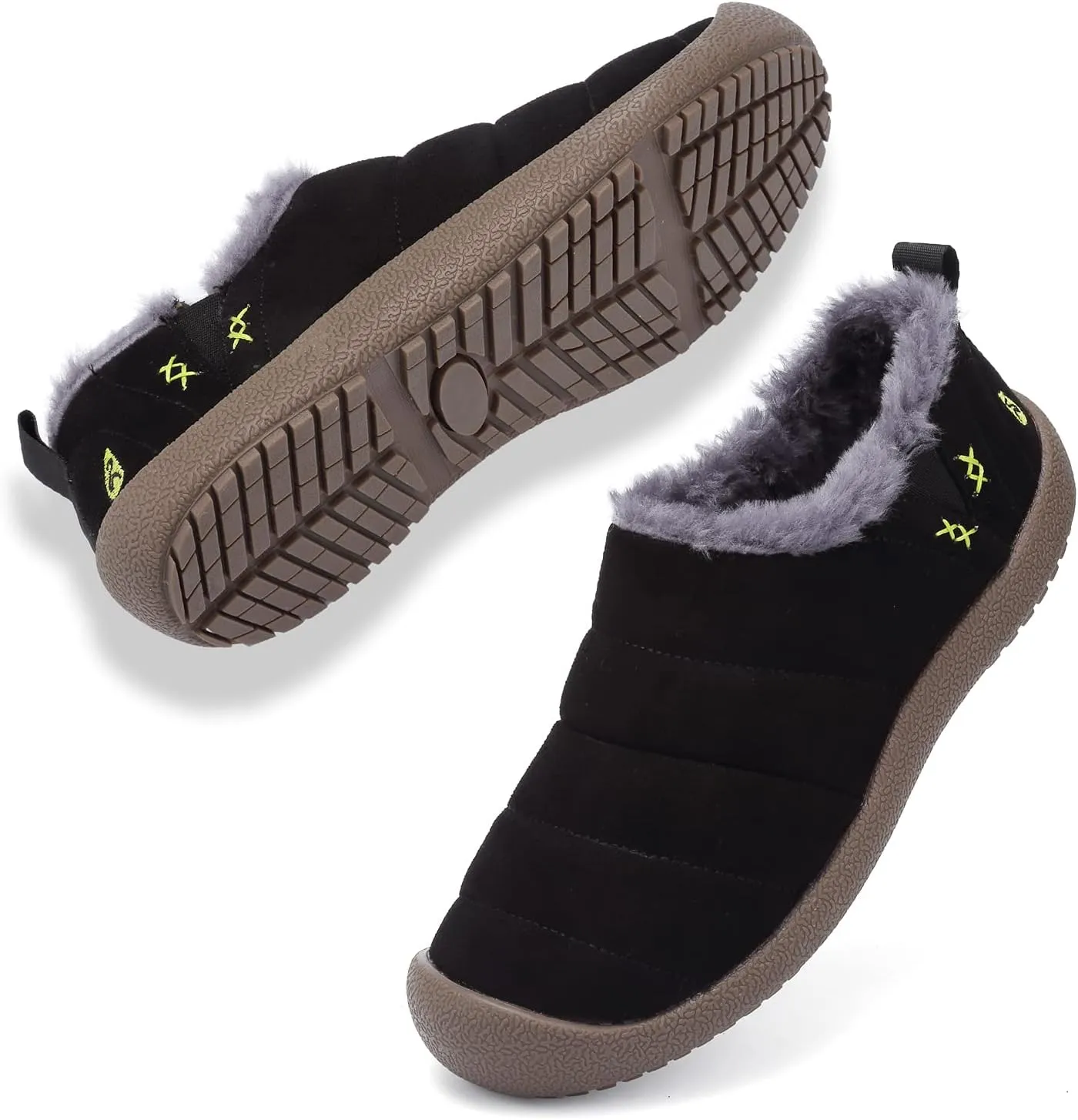 DimaiGlobal Men's Snow Boots Winter Boots Warm Ankle Boots Slip On Fur Lined Booties Water Resistant Outdoor Walking Shoes 6-13US
