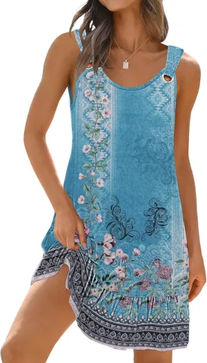 Disamer Womens Sundresses 2025 Vacation Beach Dresses Swimsuit Cover Ups Sleeveless Button Down Spring Sun Summer Dress