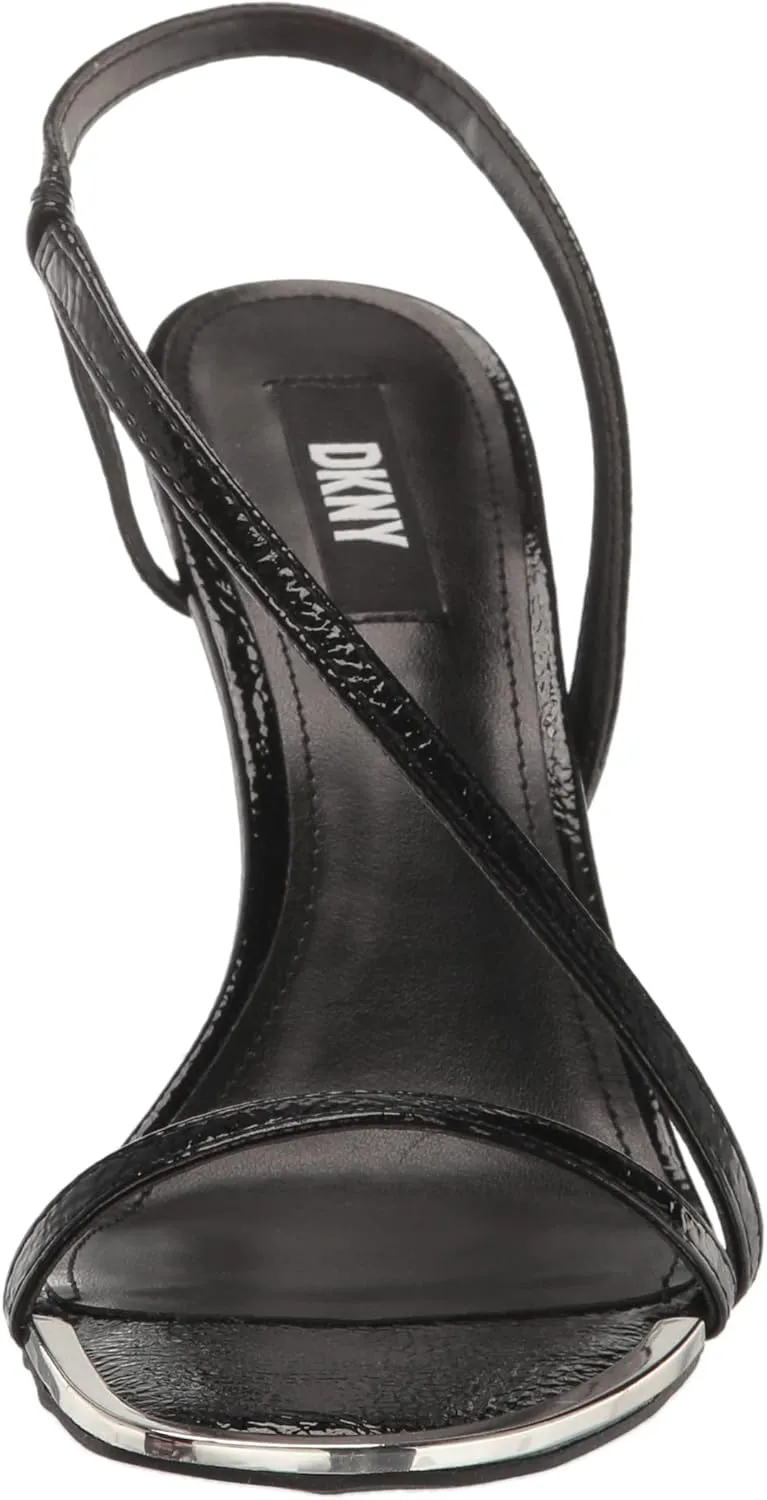 DKNY Women's Open Toe Diaganol Strap Heel Heeled Sandal