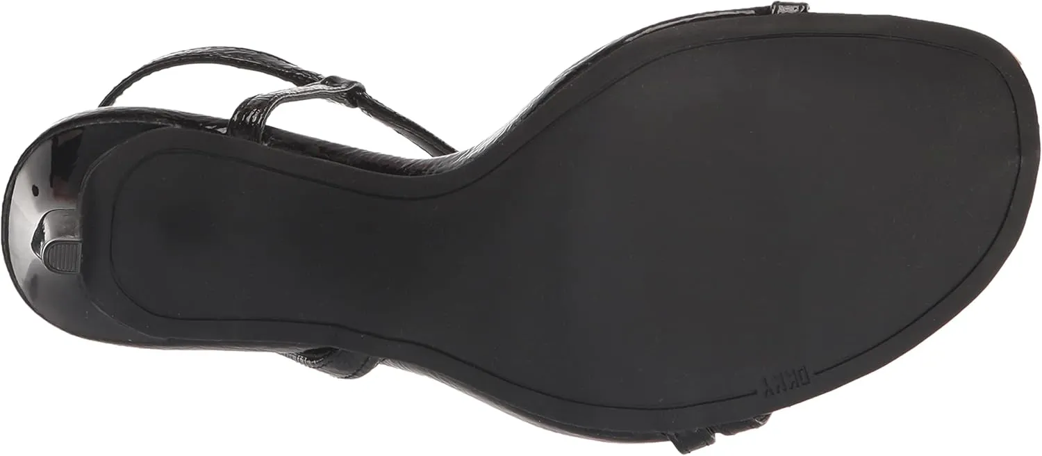 DKNY Women's Open Toe Diaganol Strap Heel Heeled Sandal