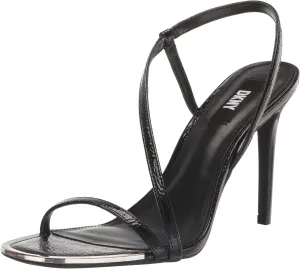 DKNY Women's Open Toe Diaganol Strap Heel Heeled Sandal