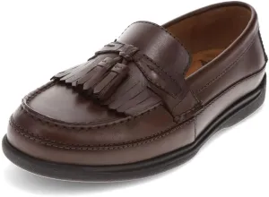Dockers Mens Sinclair Leather Dress Casual Tassel Loafer Shoe, Chestnut, 9.5 M