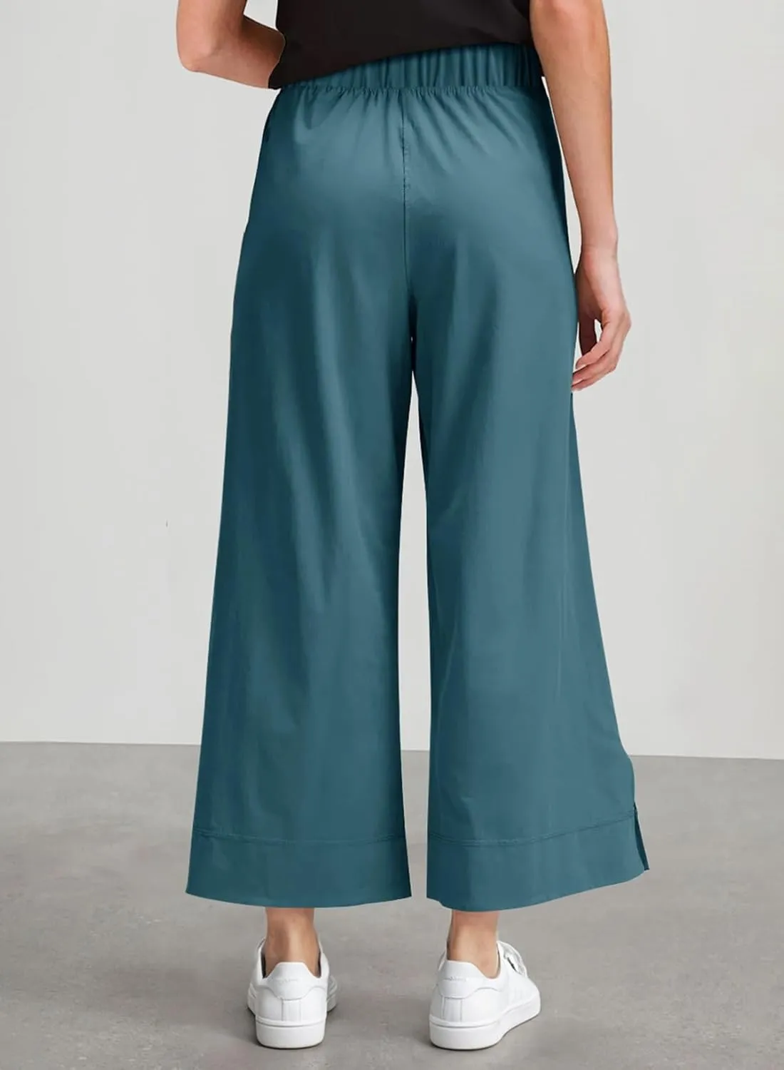 Dokotoo Womens Wide Leg High Waisted Stretch Quick Dry Lightweight Womens Pants with Pockets Loose Casual Lounge Pants