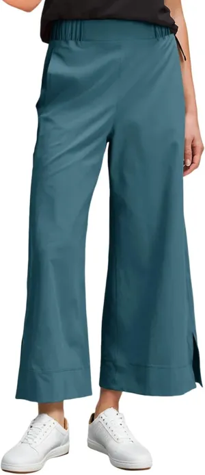 Dokotoo Womens Wide Leg High Waisted Stretch Quick Dry Lightweight Womens Pants with Pockets Loose Casual Lounge Pants