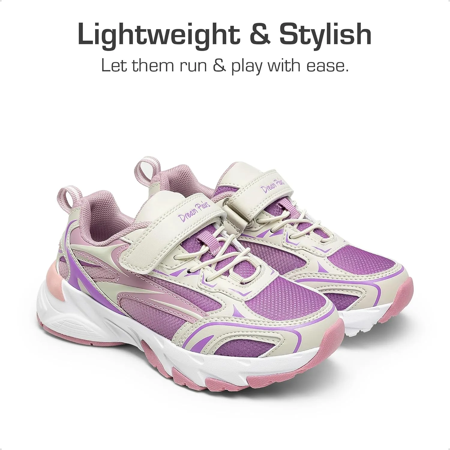 DREAM PAIRS Boys Girls Shoes Kids Tennis Athletic Running Footwear Breathable Walking Sneakers for Little/Big Kid