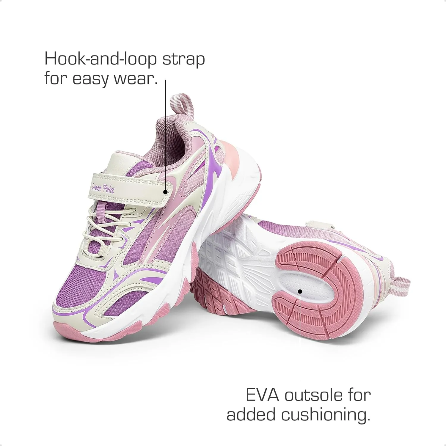 DREAM PAIRS Boys Girls Shoes Kids Tennis Athletic Running Footwear Breathable Walking Sneakers for Little/Big Kid