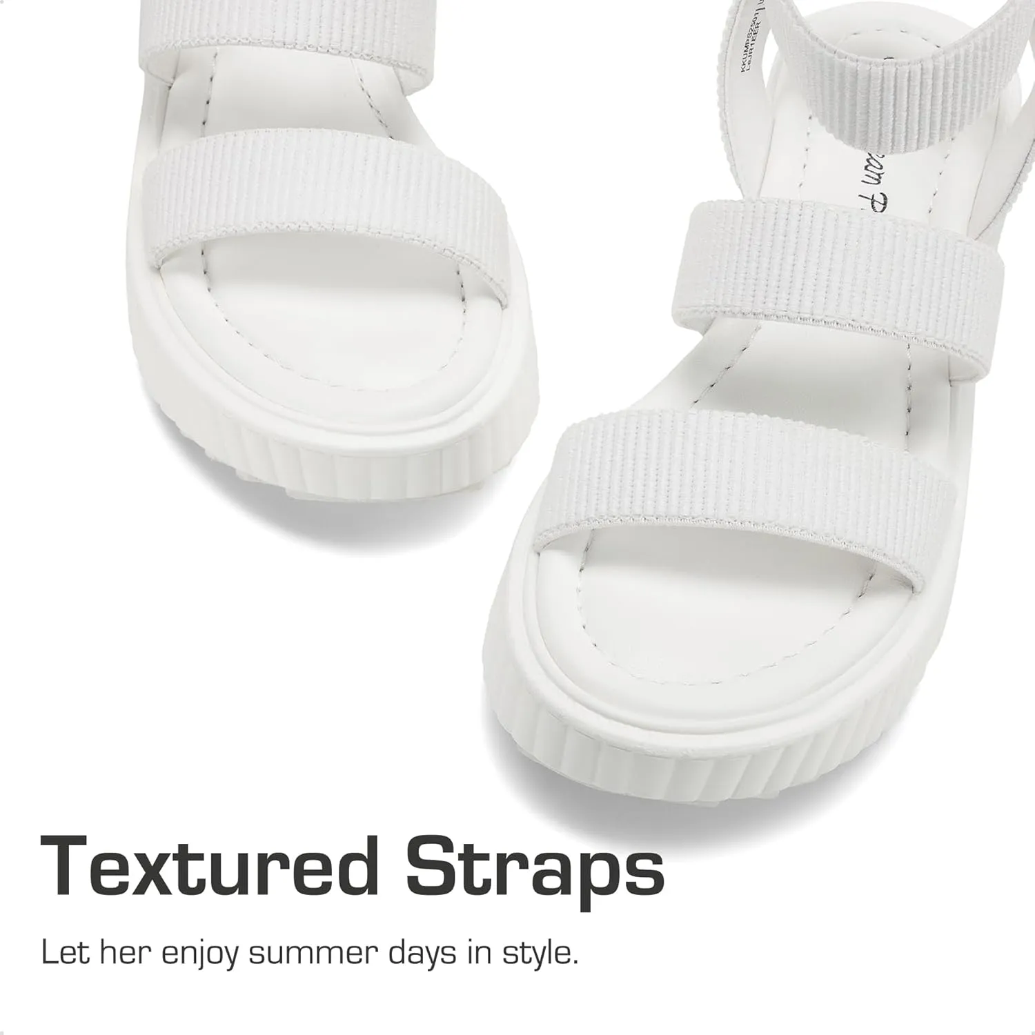 DREAM PAIRS Girls Flatform Wedge Open Toe Platform Summer Sandals with Buckle Ankle Strap for Little Kid/Big Kid
