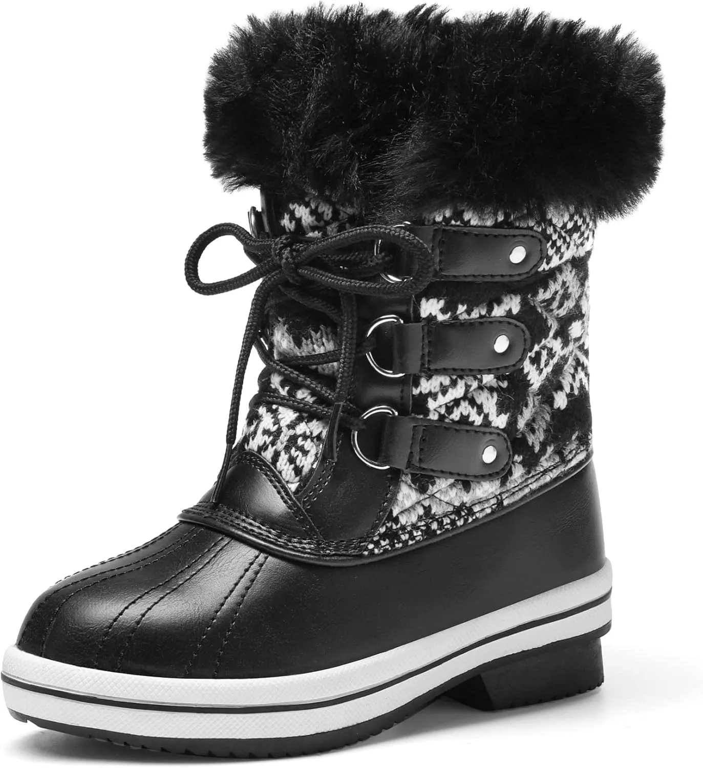 DREAM PAIRS Girls Mid-Calf Winter Snow Boots for Little Kids/Big Kids