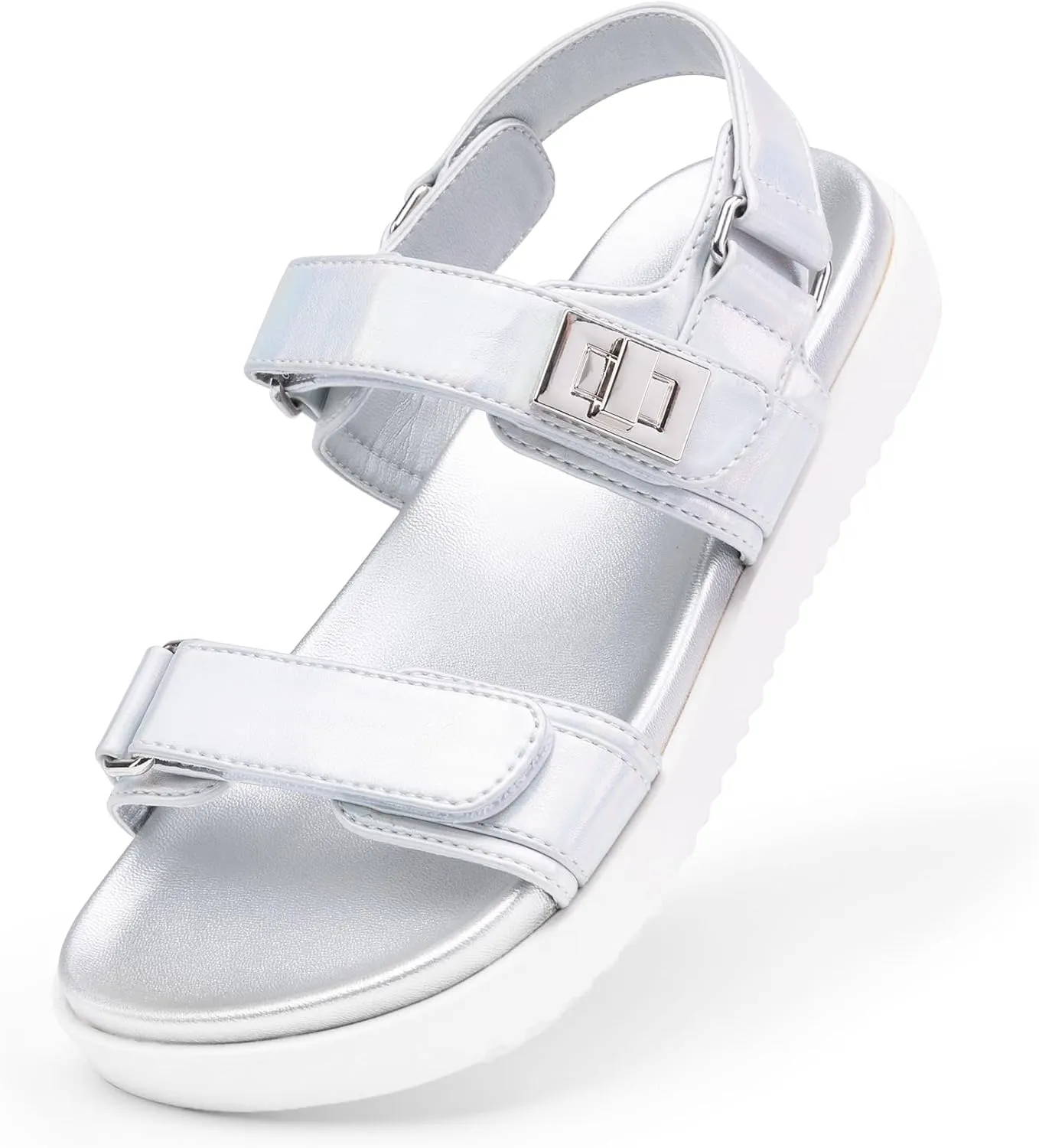 DREAM PAIRS Girls Sandals Casual Open Toe Two Adjustable Strapped Sandals with Hook and Loop for Little Kid/Big Kid