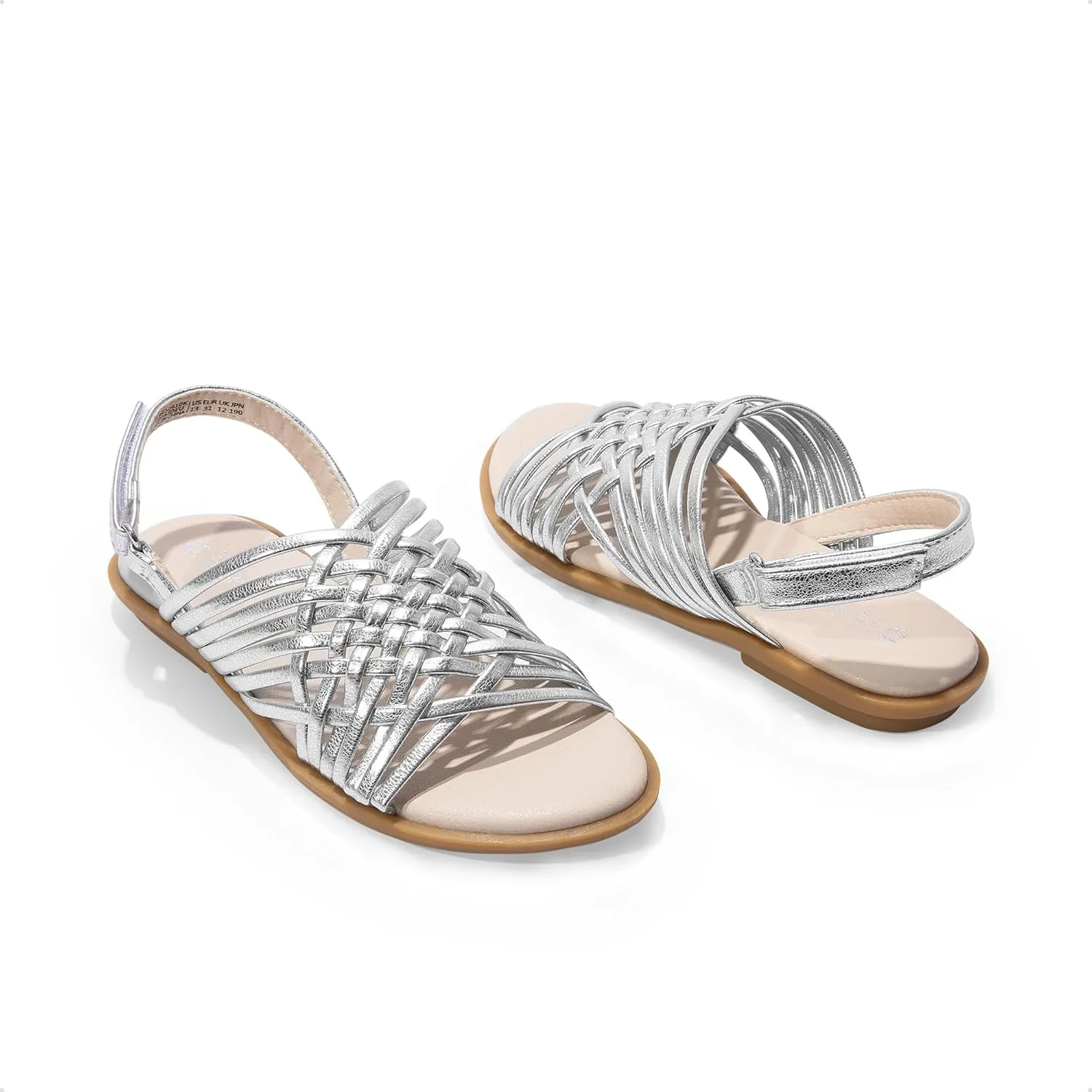 DREAM PAIRS Girls Sandals Gladiator Braided Flat Open Toe Summer Sandals
