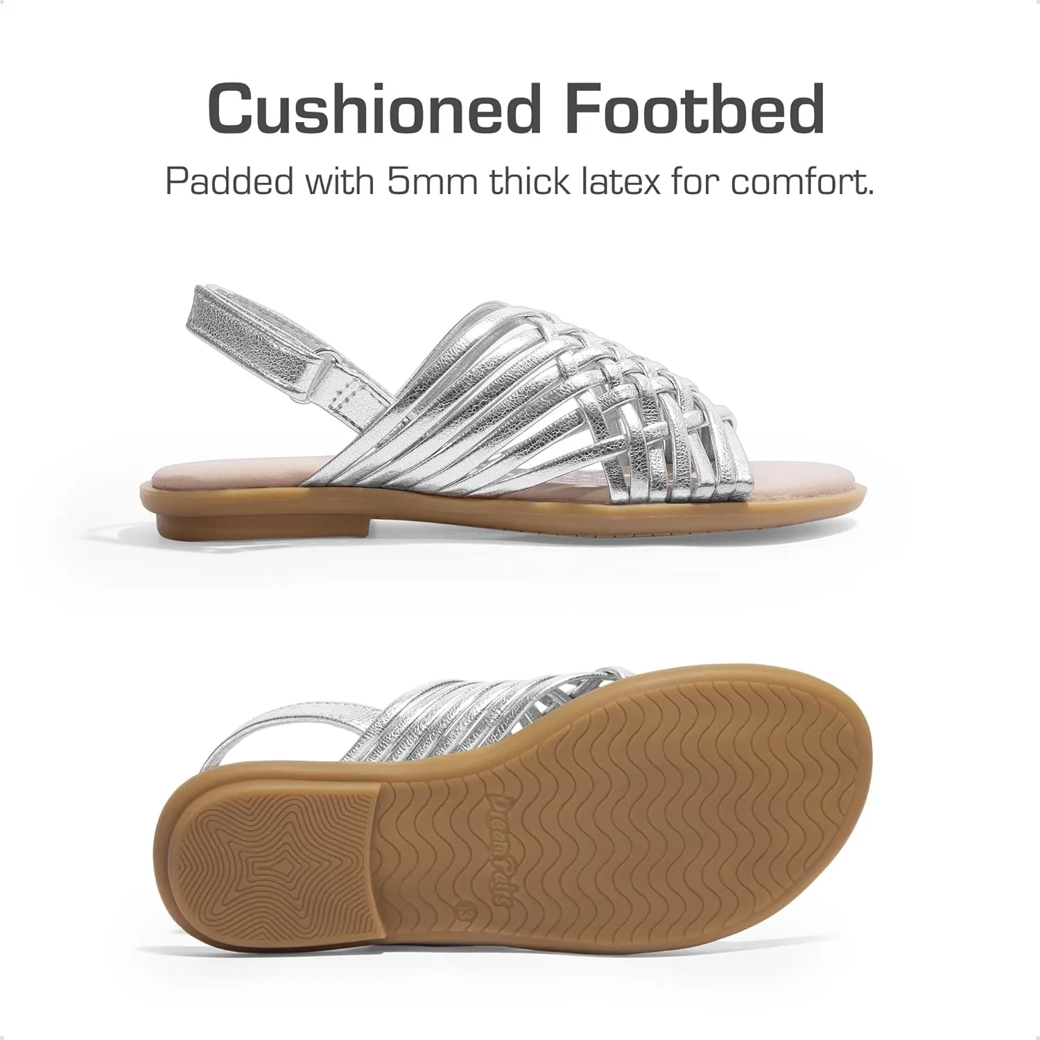 DREAM PAIRS Girls Sandals Gladiator Braided Flat Open Toe Summer Sandals