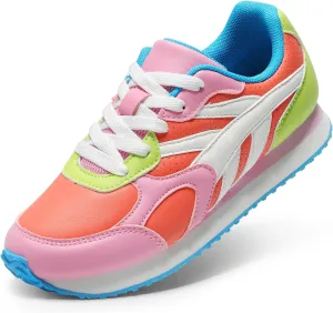 DREAM PAIRS Girls Sneakers Lace-up Tennis Running Casual LilLegends Lightweight Classic Walking Shoes for Little/Big Kid