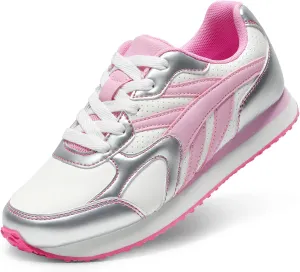 DREAM PAIRS Girls Sneakers Lace-up Tennis Running Casual LilLegends Lightweight Classic Walking Shoes for Little/Big Kid