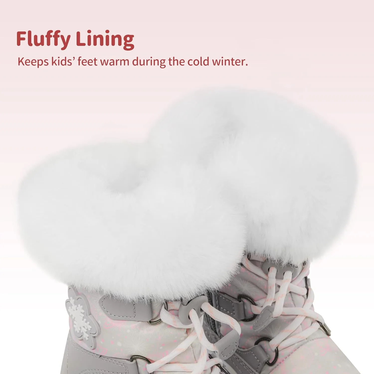 DREAM PAIRS Girls Toddler Snow Boots Slip Resistant Faux Fur Lined Mid Calf Little Kids Winter Shoes