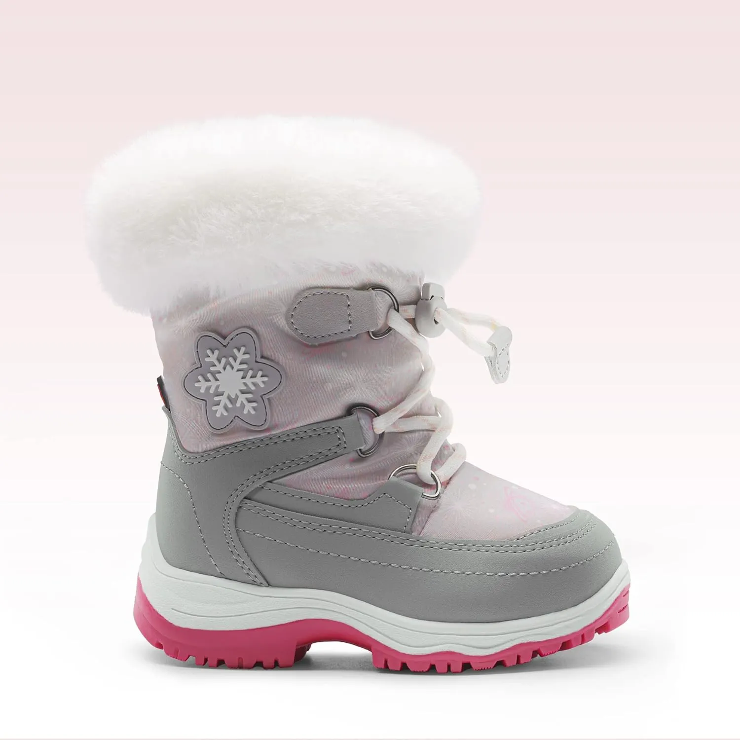 DREAM PAIRS Girls Toddler Snow Boots Slip Resistant Faux Fur Lined Mid Calf Little Kids Winter Shoes