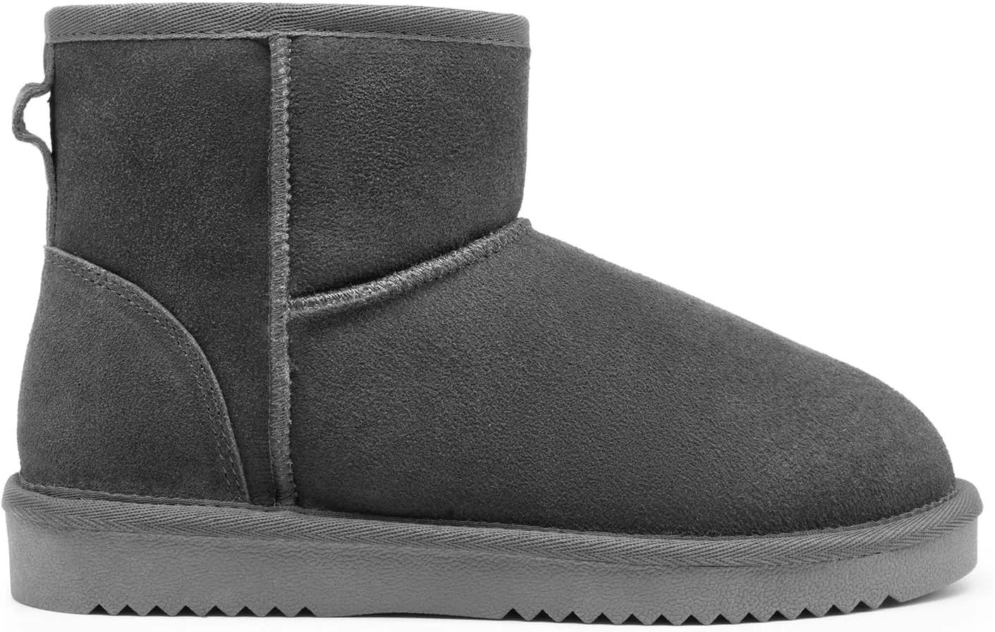 DREAM PAIRS Snow Boots for Women Genuine Suede Faux Fur Lining Water Resistant Anti-Slip Warm Winter Booties Slip On Memory Foam Comfort Ankle Boots FuzzyClassicⅡ Low Boots