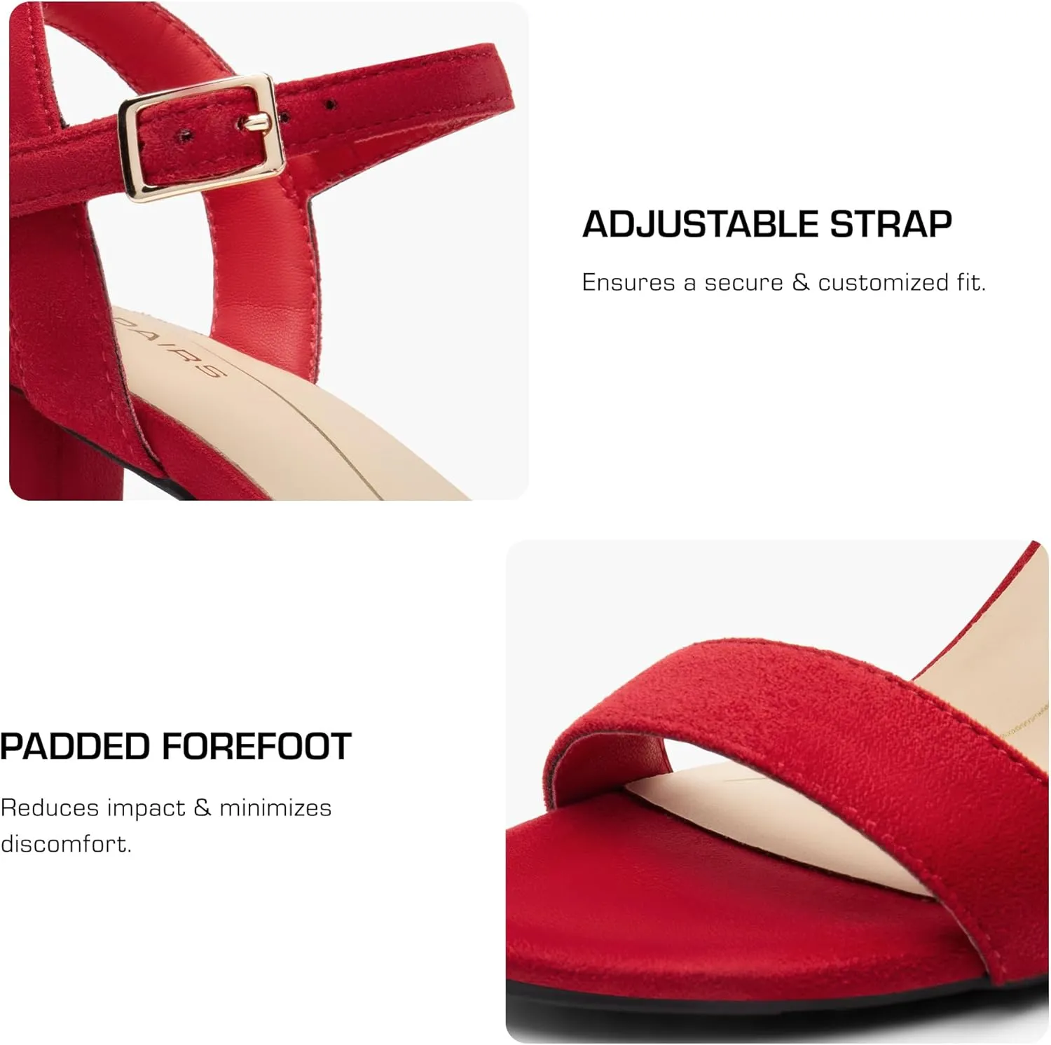 DREAM PAIRS Women's Chunky Heels Block Round Open Toe Ankle Strap Heel Fashion Wedding Party Comfort Dress Sandals Shoes