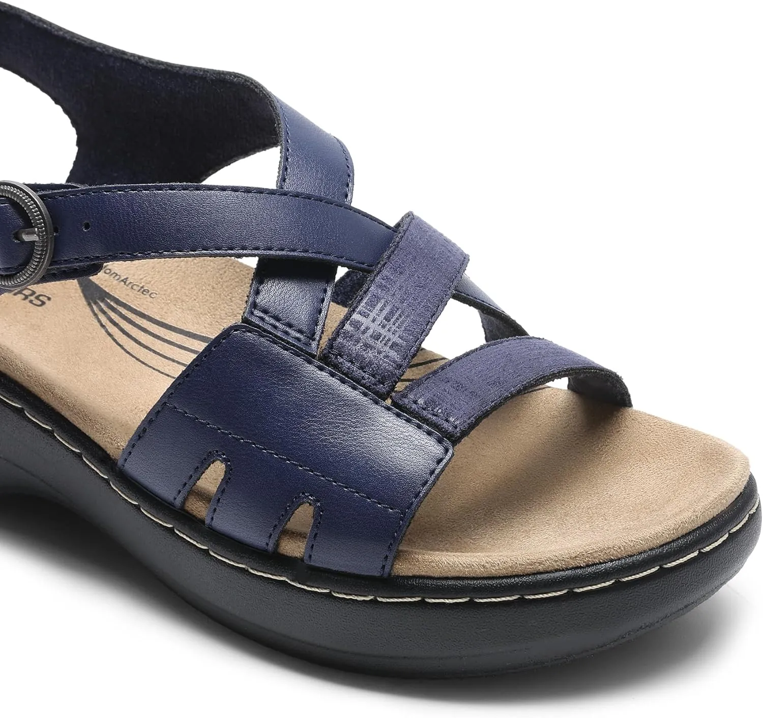 DREAM PAIRS Women's Comfortable Arch Support Wedge Sandals Open Toe Summer Walking Shoe