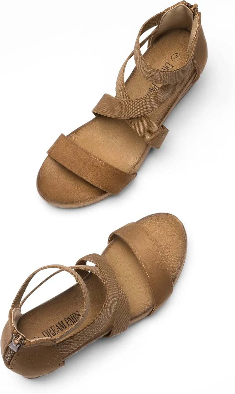 DREAM PAIRS Womens Elastic Ankle Strap Open Toe Platform Wedge Sandals Comfortable Summer Shoes