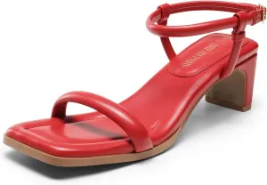 DREAM PAIRS Womens Heels Open Toe Ankle Strap Square Cute Wedding Party Sandal Comfort Dress Shoes