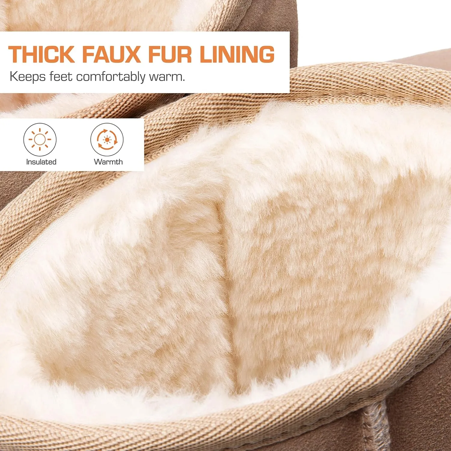 DREAM PAIRS Women's High-top Winter Snow Boots Slip on Warm Comfortable Outdoor Booties Shoes for Women FuzzyClassic