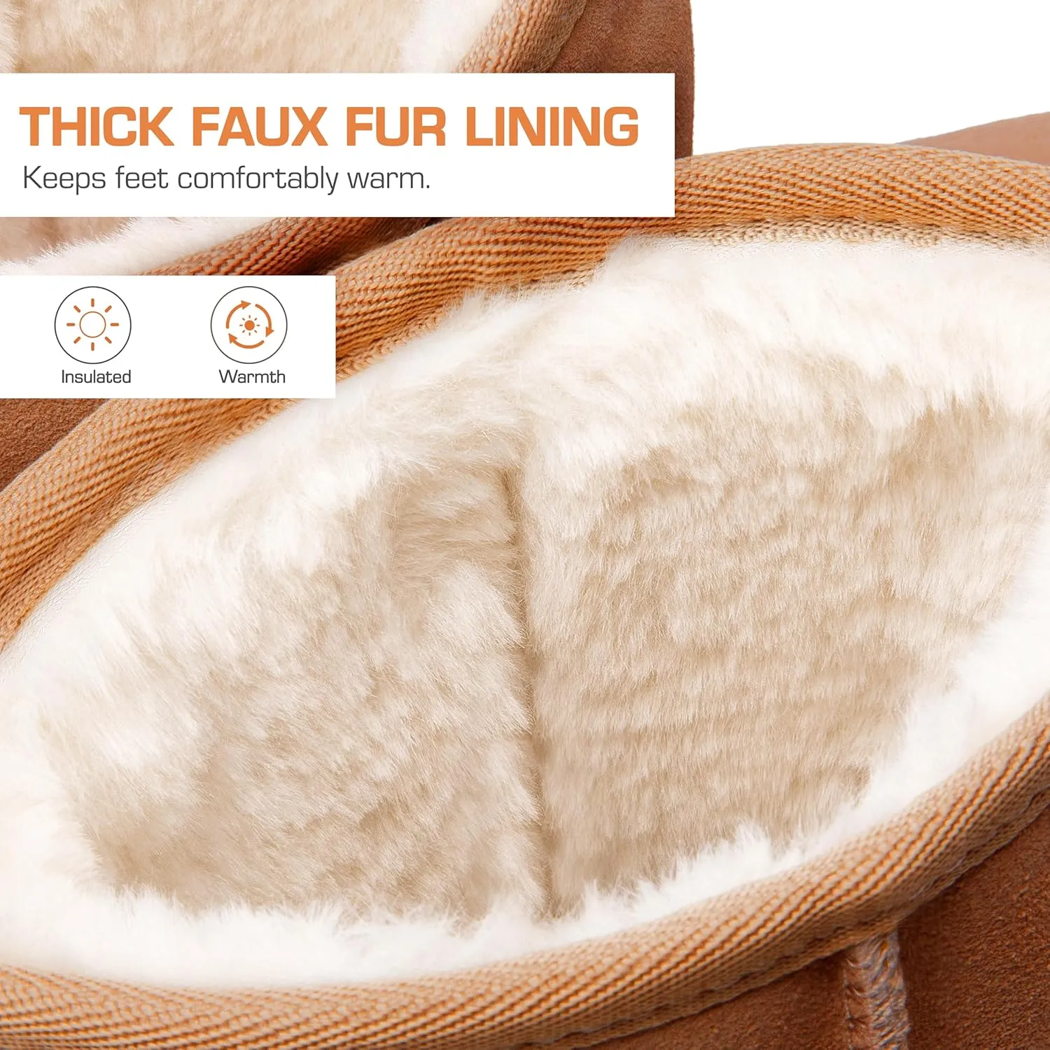 DREAM PAIRS Women's High-top Winter Snow Boots Slip on Warm Comfortable Outdoor Booties Shoes for Women FuzzyClassic
