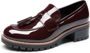 DREAM PAIRS Womens Loafers, Slip On Platform Chunky Penny Heeled Loafers for Women Dressy and Work, Business Casual Shoes for Women