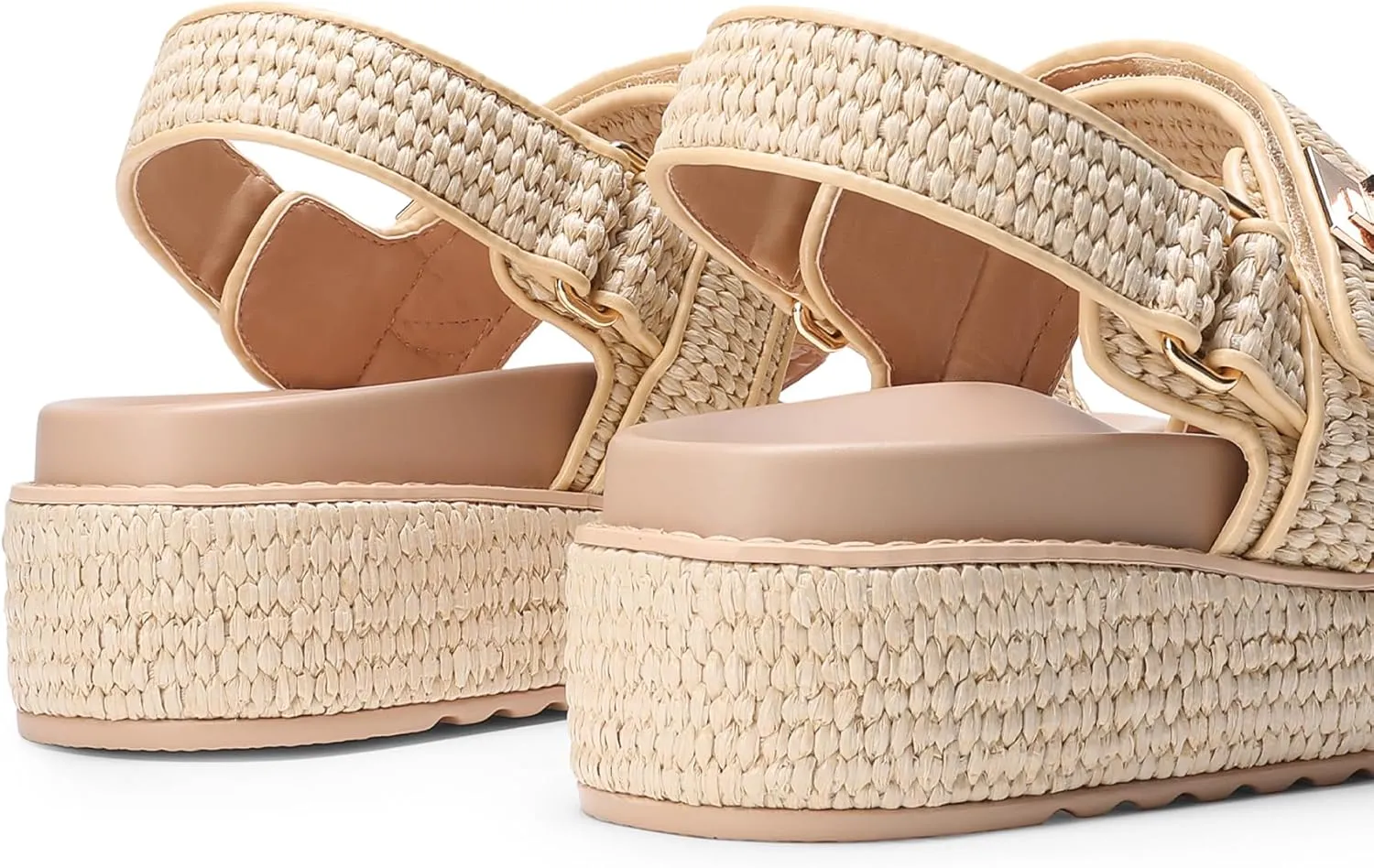 DREAM PAIRS Women's Low Wedge Sandals Comfortable Arch Support Platform Open toe Casual Dressy Flat Summer Sandals with Adjustable Straps