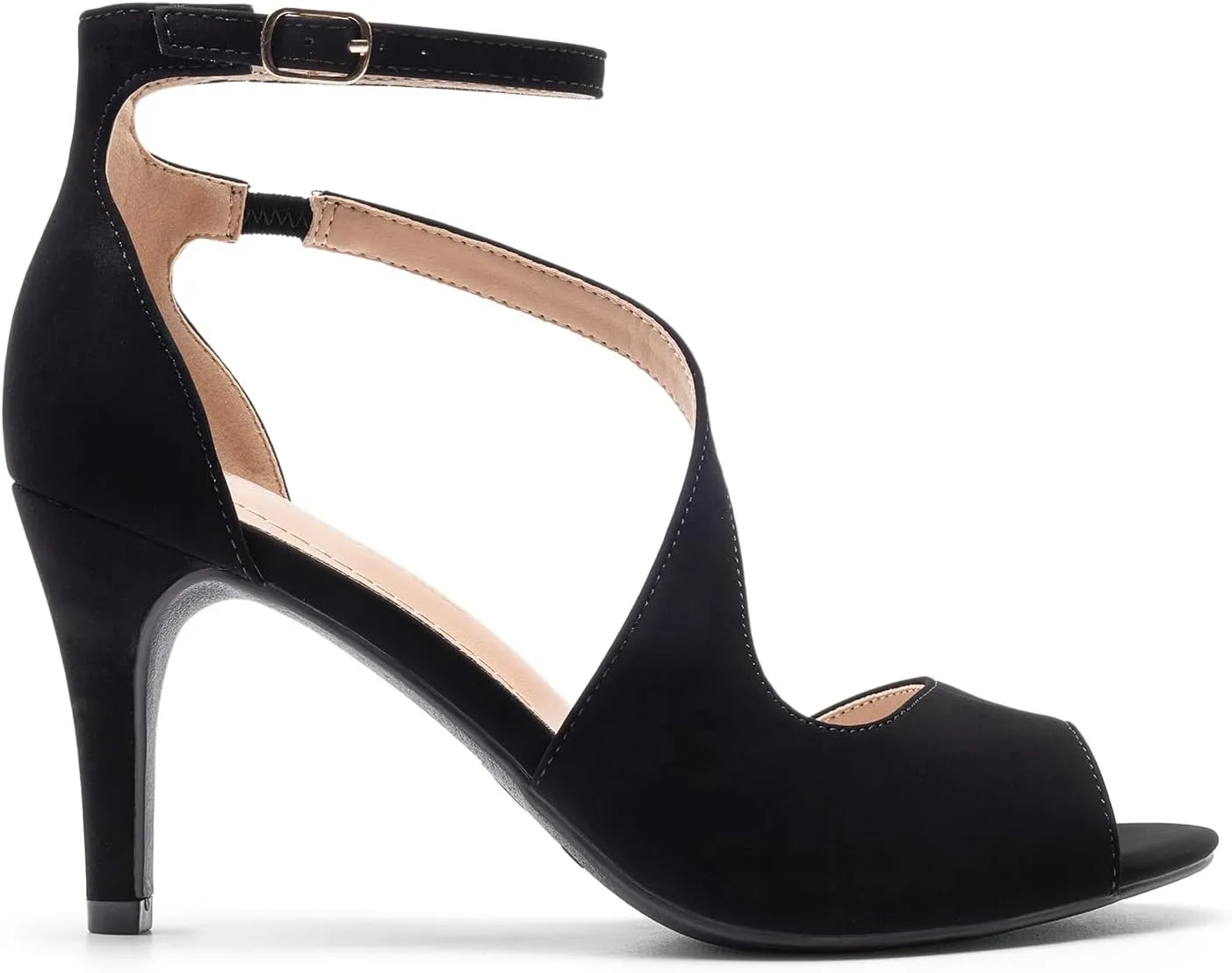 DREAM PAIRS Women's NILE Fashion Stilettos Open Toe Pump Heel Sandals