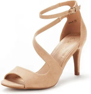 DREAM PAIRS Women's NILE Fashion Stilettos Open Toe Pump Heel Sandals