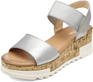 DREAM PAIRS Women's Open Toe Ankle Strap Casual Flatform Platform Wedges Sandals