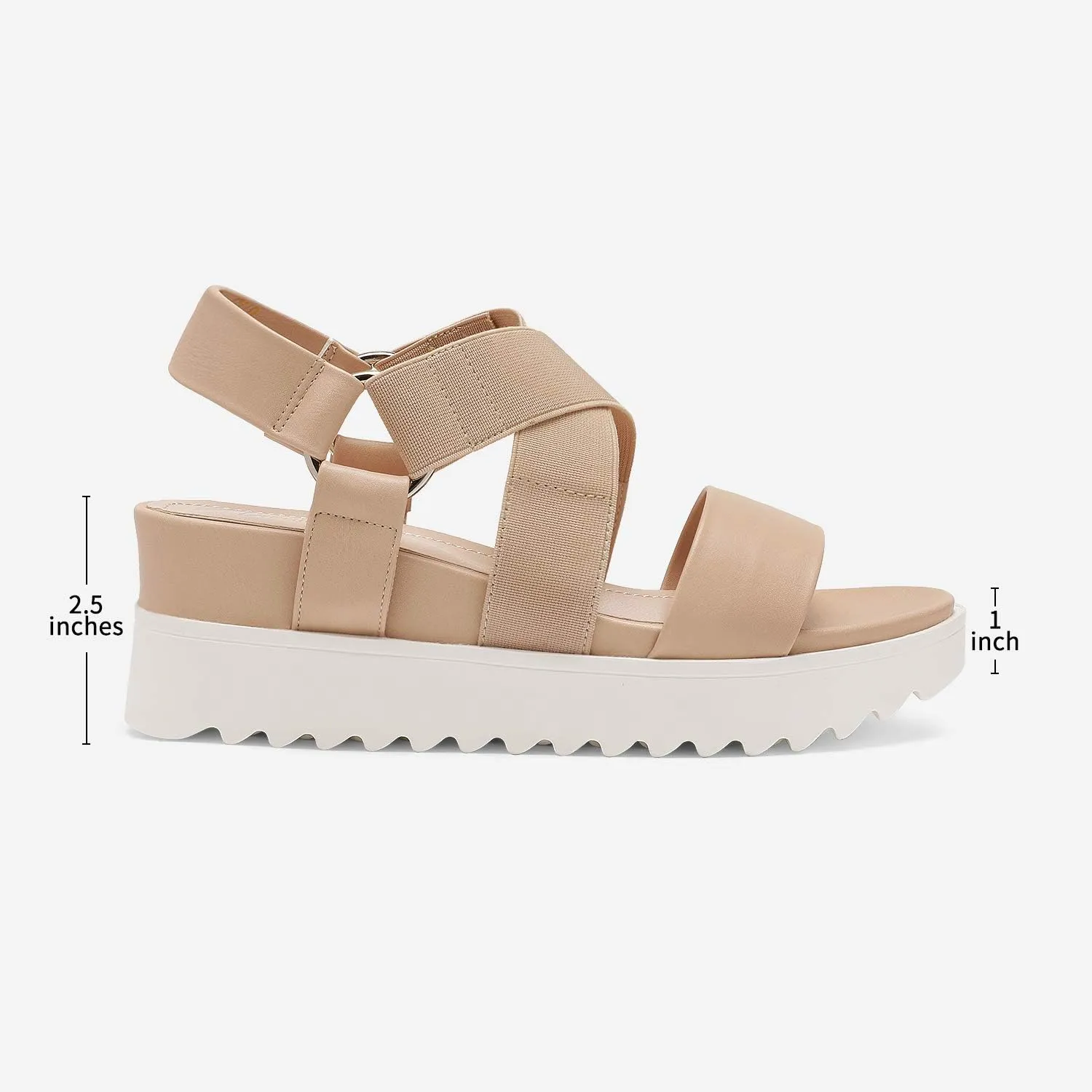 DREAM PAIRS Women’s Open Toe Ankle Strap Platform Wedge Sandals