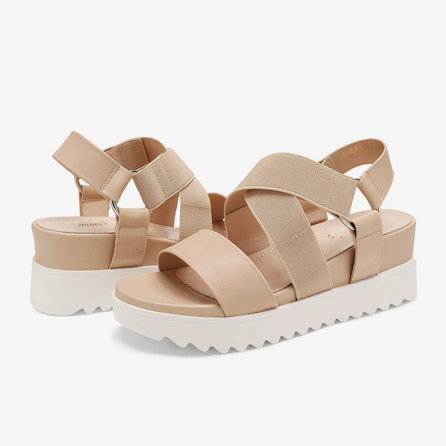 DREAM PAIRS Women’s Open Toe Ankle Strap Platform Wedge Sandals