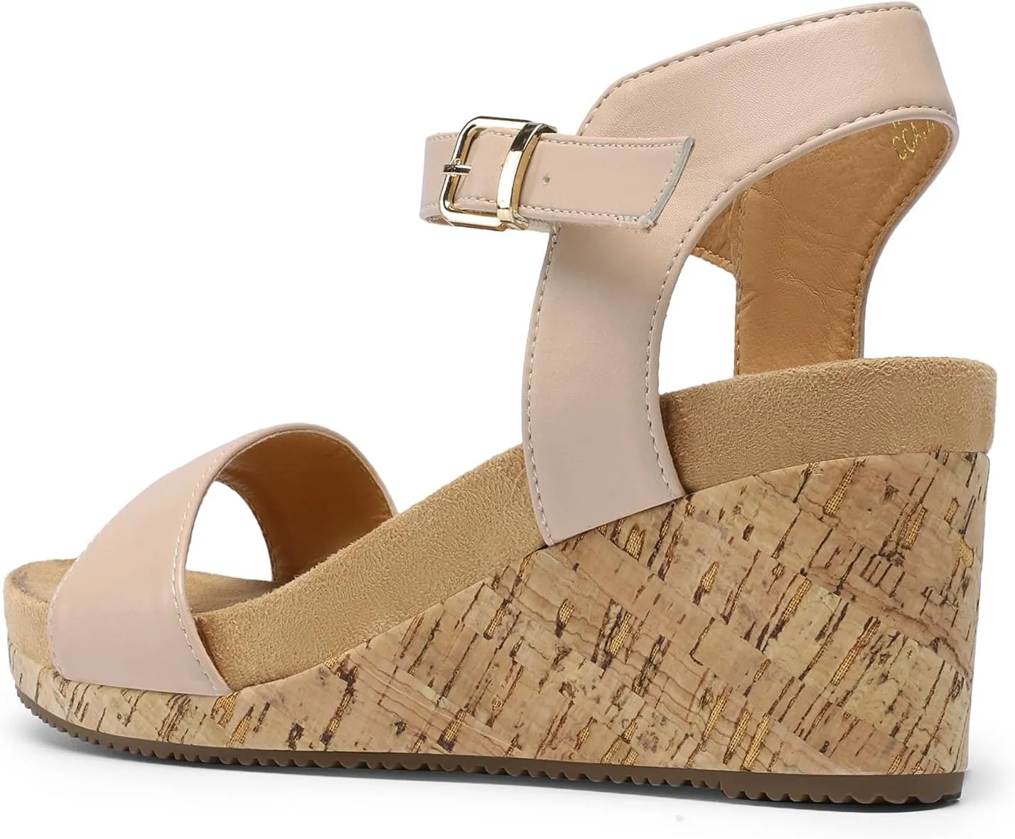DREAM PAIRS Women's Open Toe Buckle Ankle Strap Platform Wedge Sandals