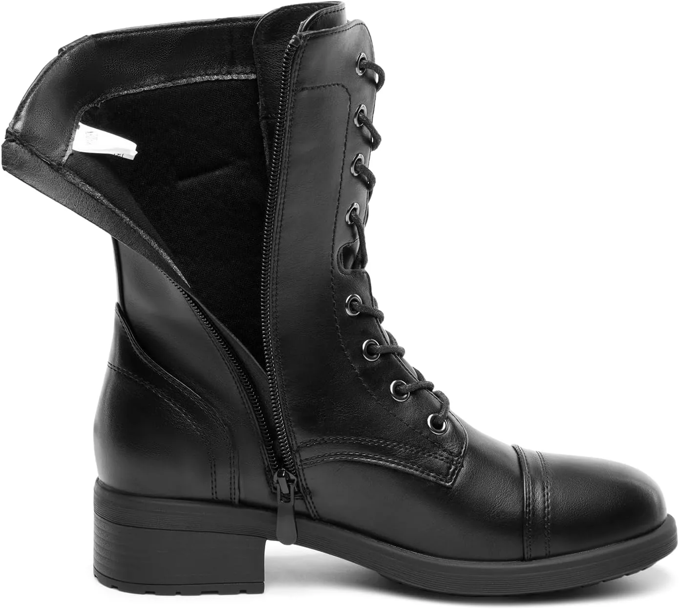 DREAM PAIRS Women's Winter Lace up Mid Calf Combat Riding Military Boots