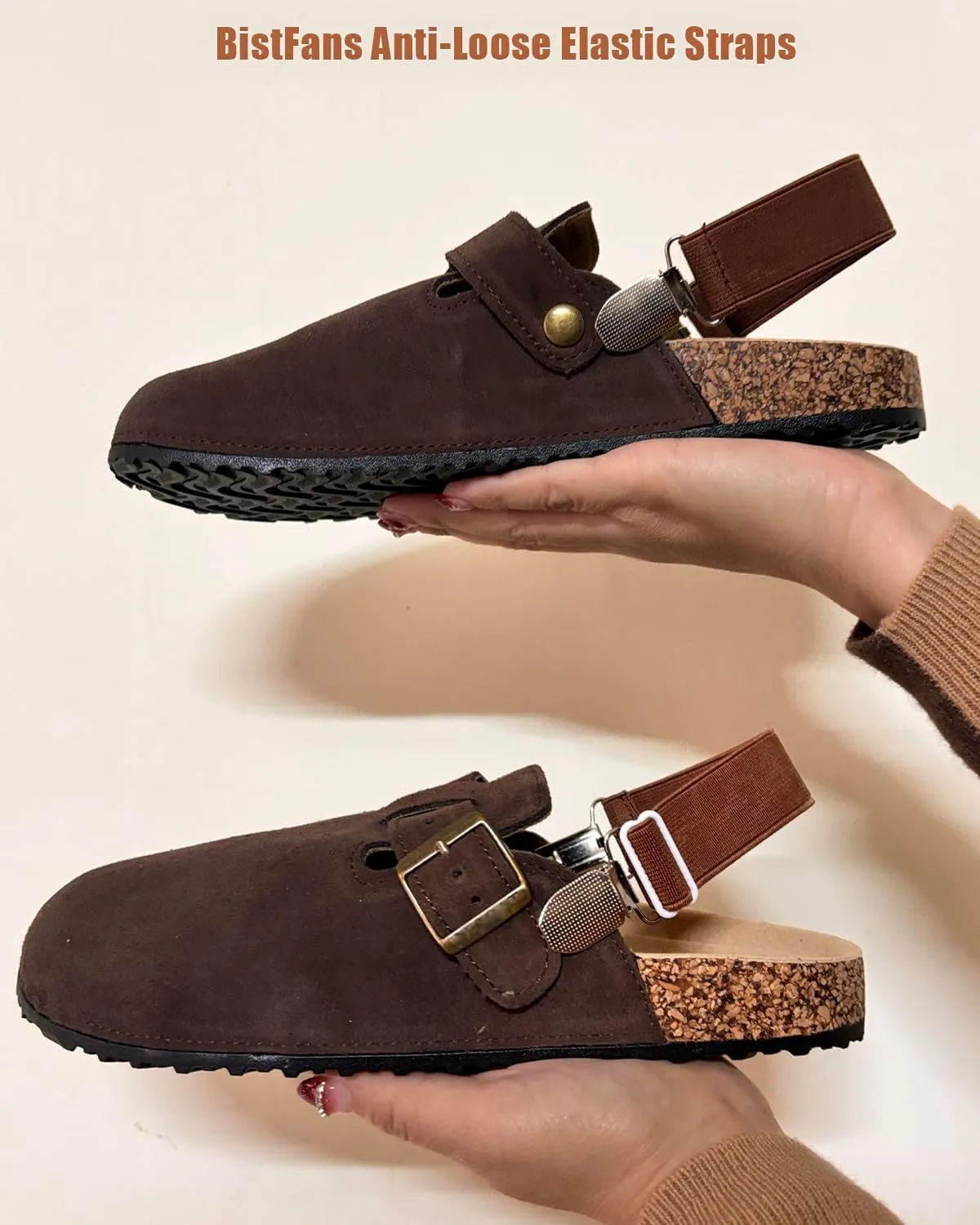 Elastic Shoe Straps for Birkenstock Clogs Men and Women Anti-Loose Band for Boston Footbed Cork Clog Potato Shoes