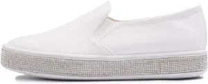 FEVERSOLE Women's Fashion Sparkle Platform Rhinestone Party Holiday Wedding Sneakers