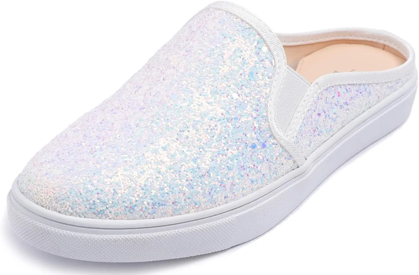 FEVERSOLE Women's Sport Mules Slip On Loafers Fashion Backless Sneakers
