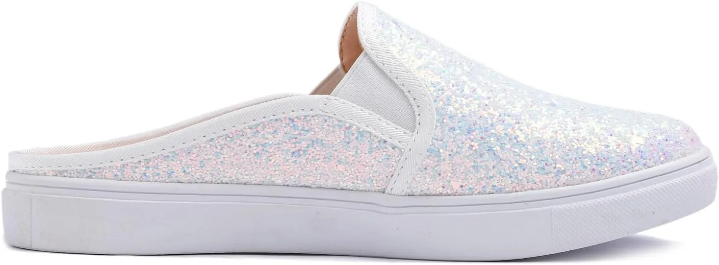 FEVERSOLE Women's Sport Mules Slip On Loafers Fashion Backless Sneakers
