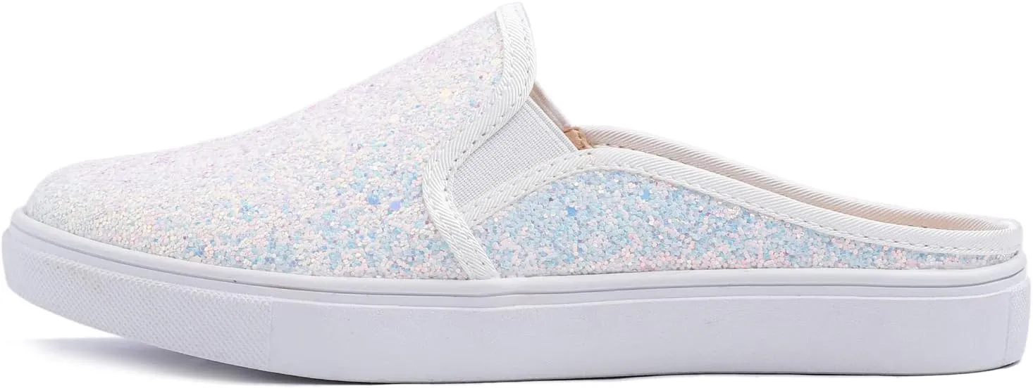 FEVERSOLE Women's Sport Mules Slip On Loafers Fashion Backless Sneakers