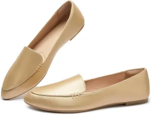 FINIWOR Loafers for Women Flats Shoes Women Pointed Toe Dress Shoes Comfortable Memory Foam Penny Loafers Slip On Shoes