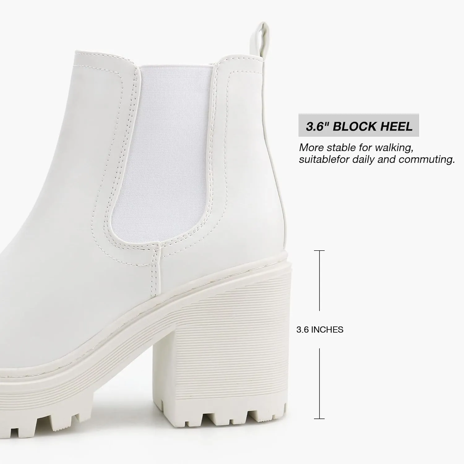 firelli Women Fashion Chelsea Boots Platform Boots Classic Ankle Booties