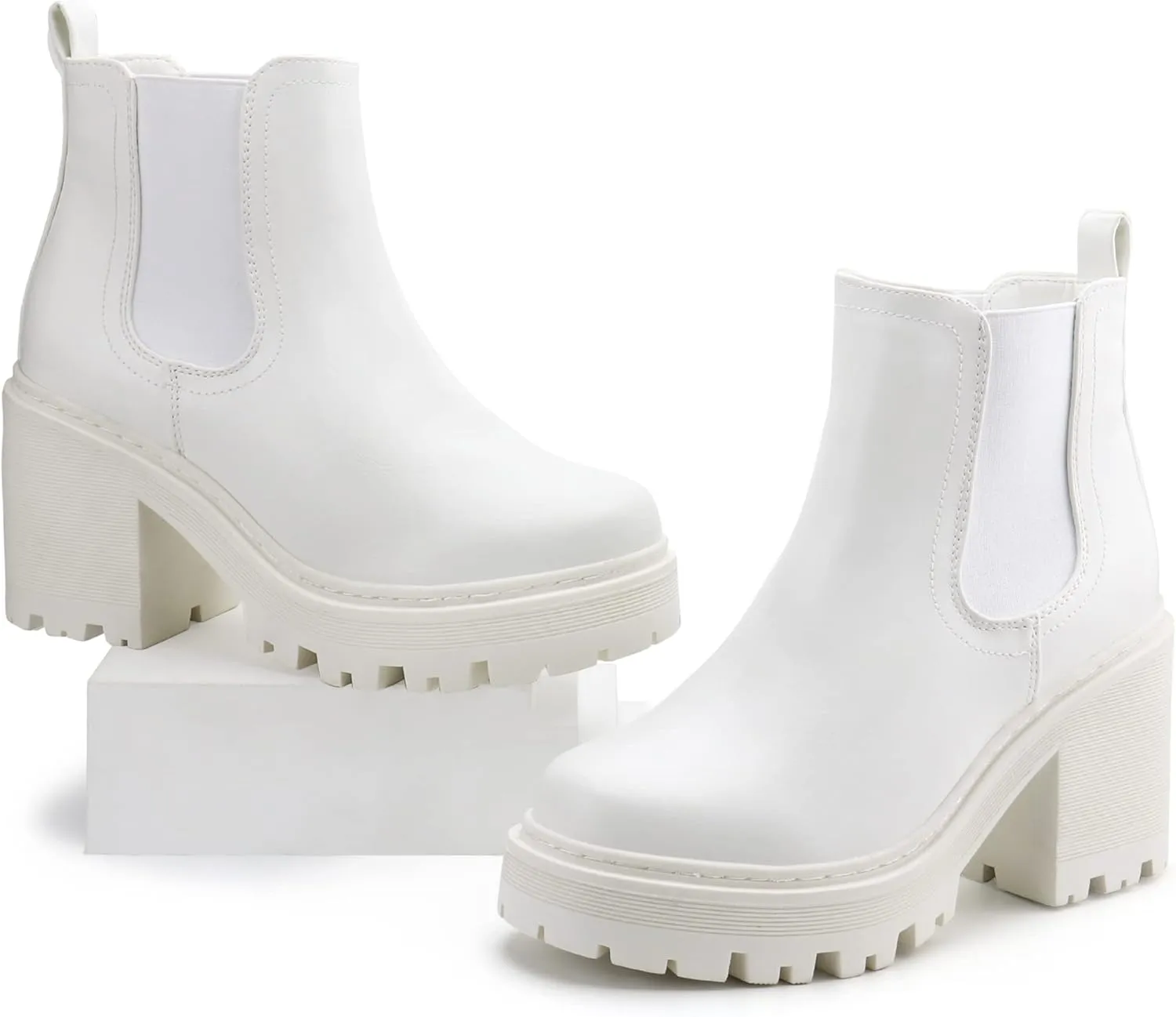 firelli Women Fashion Chelsea Boots Platform Boots Classic Ankle Booties
