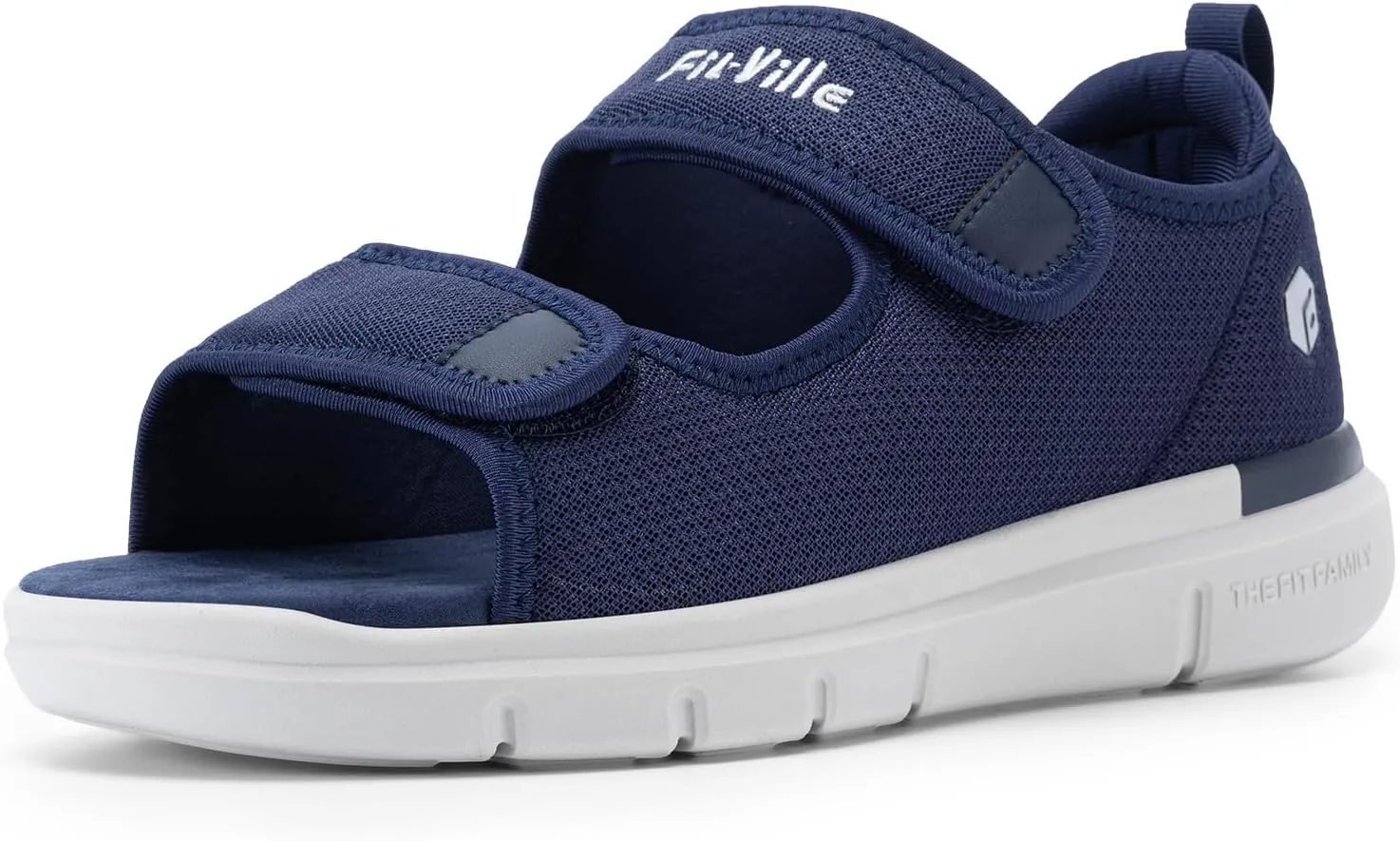 FitVille Diabetic Sandals for Men Wide Width with Arch Support, Men Diabetic Sandals Adjustable