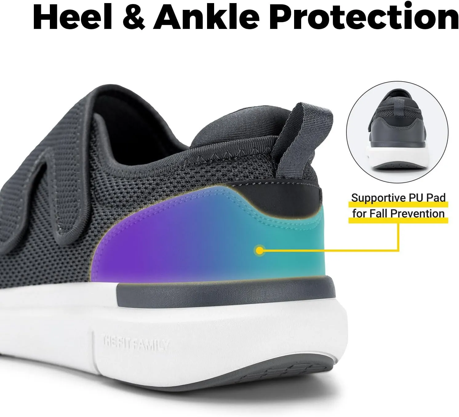 FitVille Diabetic Shoes for Men Extra Wide Width XX-Wide Orthopedic Slip-on Shoes Adjustable Closure Walking Sneakers with Arch Support Cushioning Therapeutic for Swollen Feet